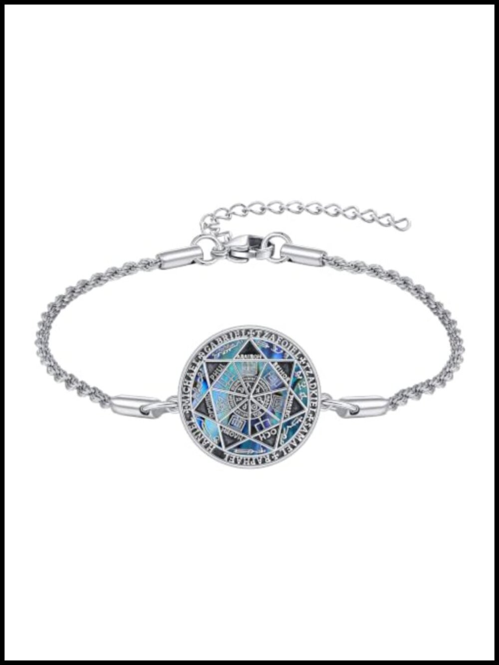 7 Archangels 925 Sterling Silver Link Bracelet Religious Catholic Gift